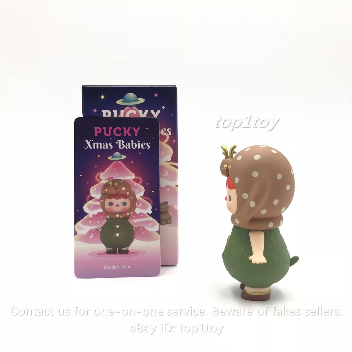 POP MART PUCKY Xmas Babies Art Golden Deer Mini Figure | eBay
