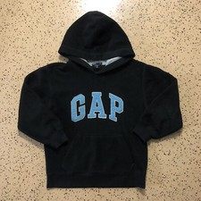 GAP Kids Hoodie Spell Out Stitched Sweatshirt Light Blue - Size: Medium (8)