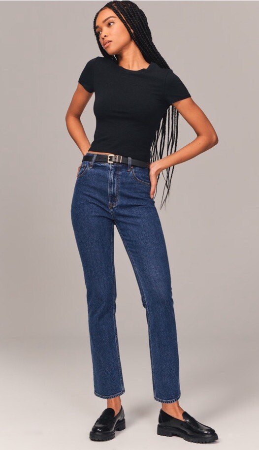 Abercrombie Fitch Jeans Womens 28/6R The 90s Straight Ultra High Rise Distressed