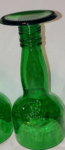 J & B Scotch -Set of 4-Unusual Green Glasses - Picture 5 of 7