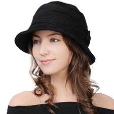 1920S Cloche Bucket Hat Packable Ladies Church Party Fashion Floopy Winter Top