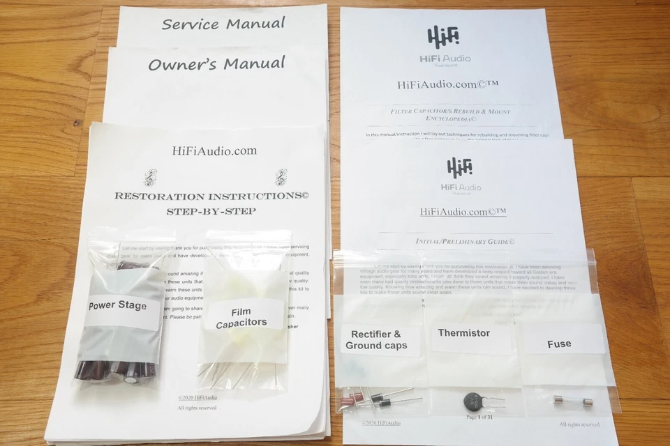 McIntosh MC275 amplificador restauración tapa servicio reparación reconstrucción kit condensador Foto 2 de 4