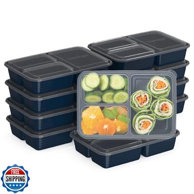 Bentgo 20-Piece Lightweight, Durable, Reusable BPA-Free 3-Compartment Contain