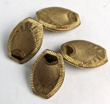 VTG HWK Co. Cufflinks Art Deco 1920's Gold Tone Etched Talon Grip Trade Mark