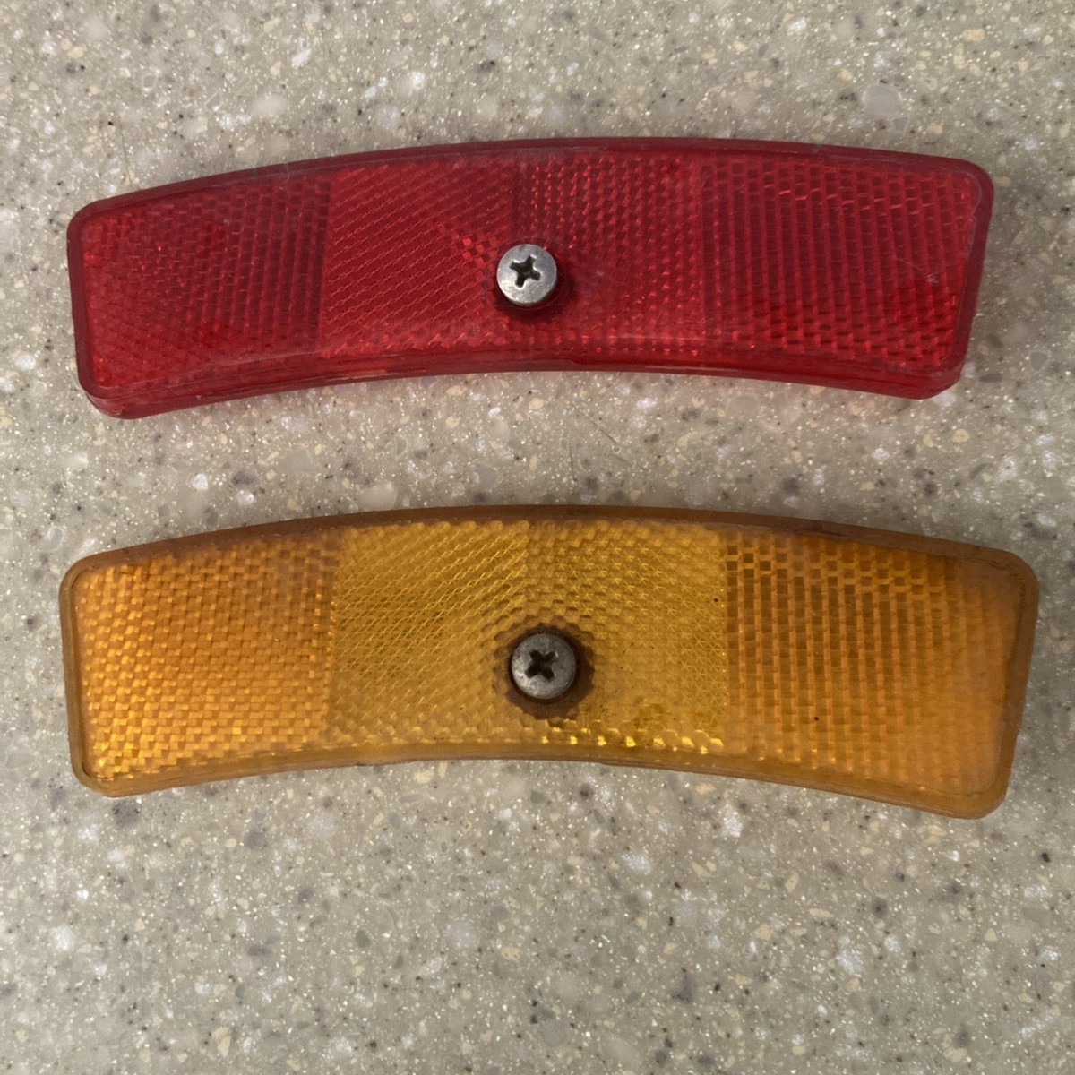 スティービーヴィンテージ VINTAGE SCHWINN AMBER & RED BIKE WHEEL SPOKE REFLECTORS 5621C-3A