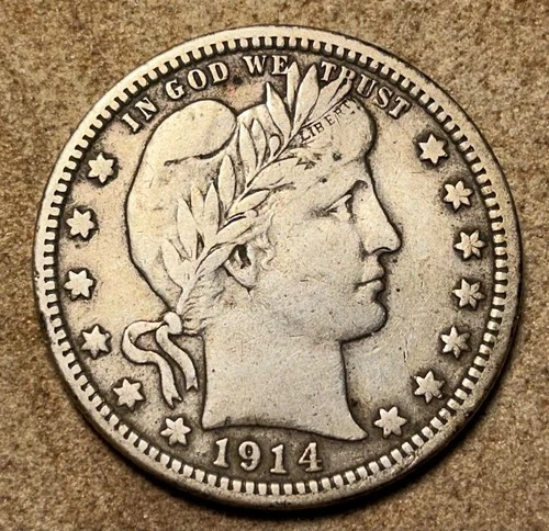 1914 Barber Quarter No Reserve