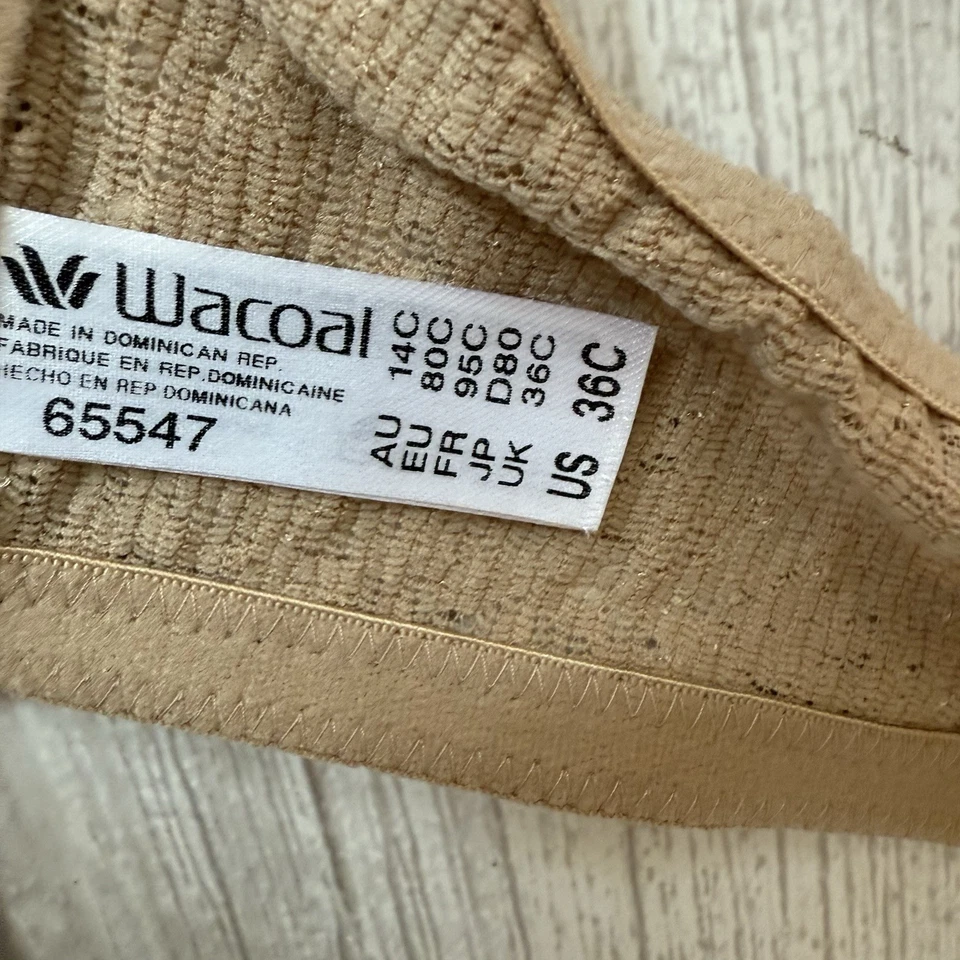 Sujetador con aros figura completa de encaje halo Wacoal 65547 talla 36C Foto 3 de 3