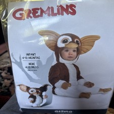 Gremlins Gizmo Infant 6-12 Months Full Body Halloween Costume Jumpsuit Hood
