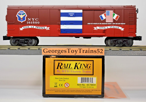 MTH RAILKING O #161500 NYC NEW YORK CENTRAL FRIENDSHIP 40' VAGÓN DE CAJA 30-74633 NUEVO EN CAJA | Condition: New
