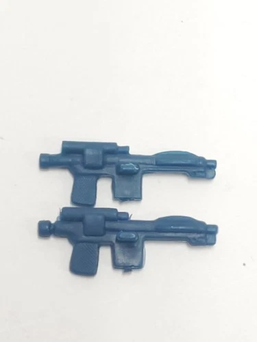 2x Vintage Star Wars Blue Imperial Blaster Weapon Lot 1980 Kenner Ig88 Commander