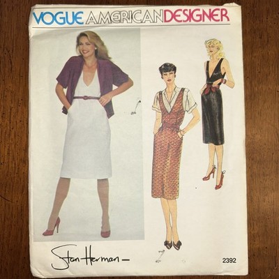 Vogue American Designer 2392 Stan Herman Jumper and Top Size 8