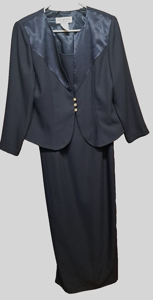 J.R. NITES BY CALIENDO 2 Piece Womens Formal Floor Lenght Jacket + Dress Size 10 - Image 2 of 4