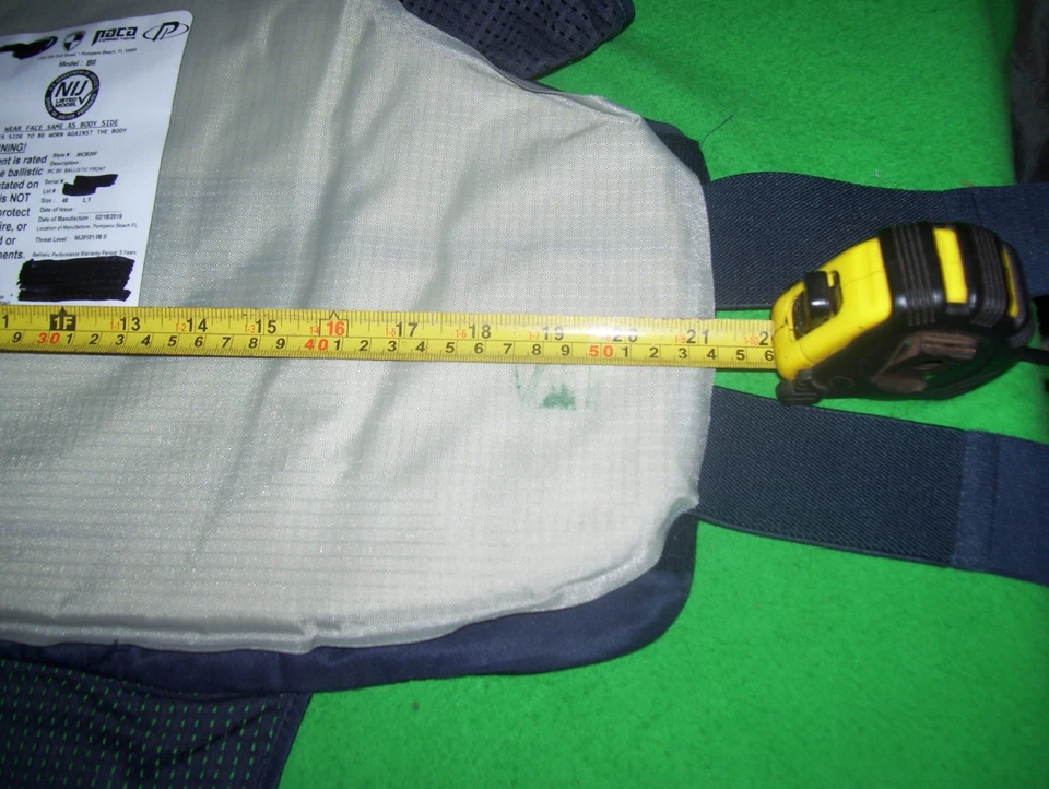 Chaleco a prueba de balas PACA Body Armor nivel II XL-48L1-NOS EN MUY BUENA CONDICIÓN 2018+5X8-LIBRE O-22 Foto 4 de 4