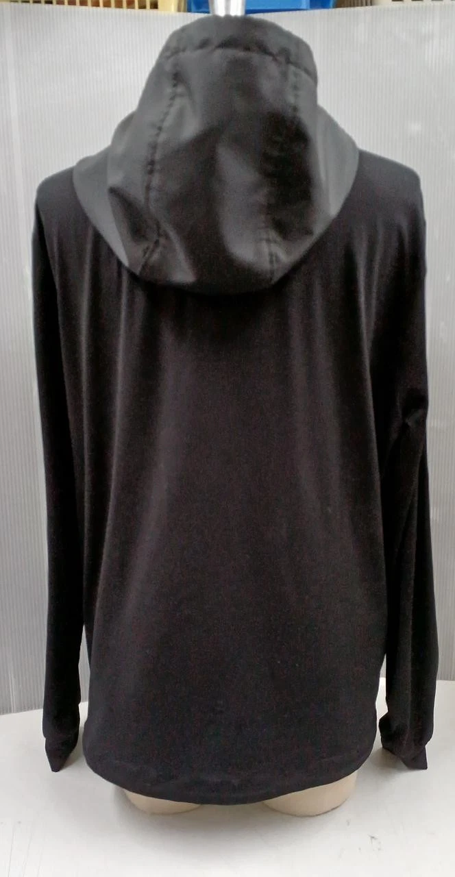 Felpa con cappuccio e zip Prada nera taglia M