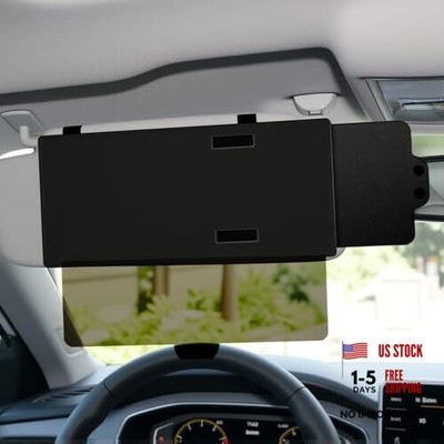 Polarized Sun Visor Extender, Car Sun Blocker with PC Lens and Side Black