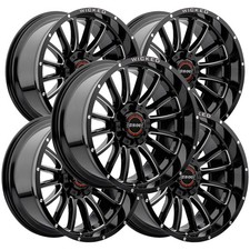 Set Of 5 Wicked Off-road W908 20x10 6x5.5 -24mm Blackmilled Wheels Rims Set Of 5 Wicked Off-road W908 20x10 6x5.5 -24mm Blackmilled Wheels Rims
