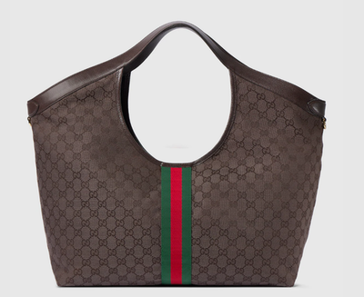 NEW GUCCI Giglio Dark Brown GG canvas Large Tote Bag 853971 Japan