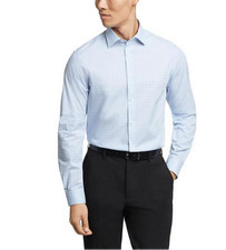 Michael Kors Men's Regular-Fit Comfort Stretch Check Dress Shirt. 2XL Reg Fit