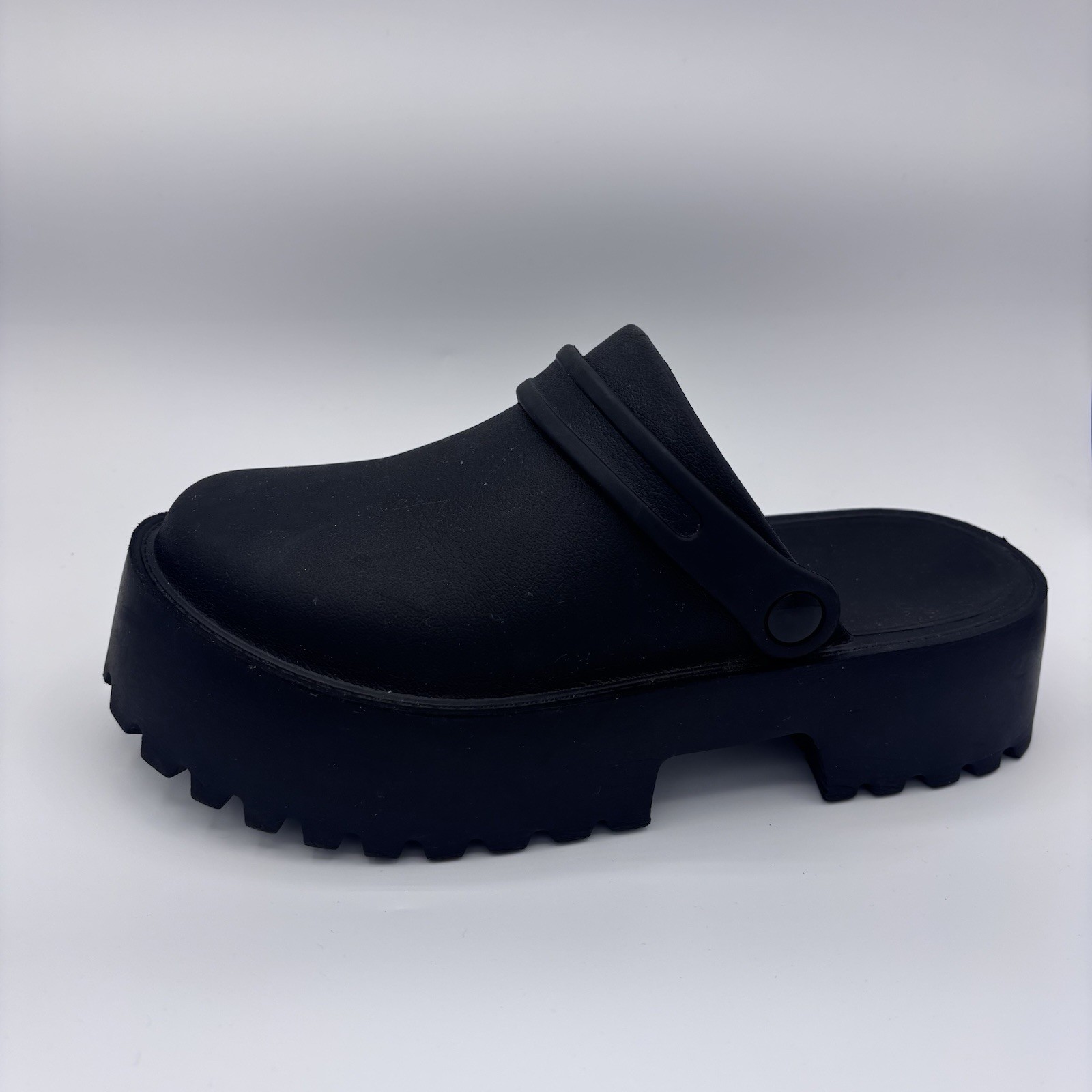 Black Rubber Platform Clogs - image 2