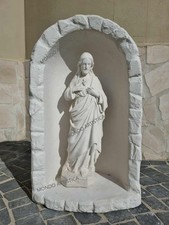 CUPOLA NICCHIA GROTTA CAPPELLA CON STATUA GESù DA ESTERNO IN CEMENTO ALT.  70 CM