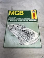 Haynes Owners Workshop Manual Mgb 1962 Thru 1980 Roadster Gt Coupe 111 Pb