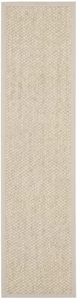 Коллекционный ковер-дорожка из натурального волокна — 2 фута 6 дюймов x 12 дюймов, мрамор, сизаль, тканый дизайн... - Изображение 2 из 4