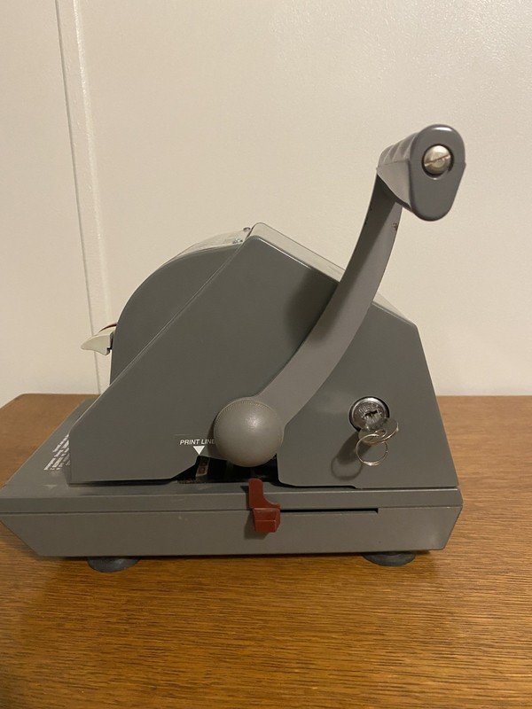 Paymaster 9000-8 Money Order Check Writer Machine 1 Key /  TESTED - WORKS