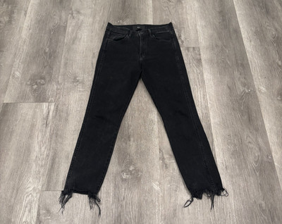 3x1 Womens Black Jeans Ankle Fray Size 25