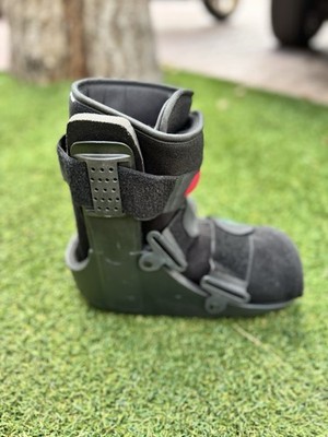 Orthopedic Walking Boot Brace Ankle Foot Support, Adjustable Size Large, Gray