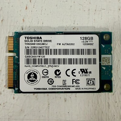 Toshiba 128GB mSATA SSD   THNSNB128GMCJ   Tested Working Solid State Drive