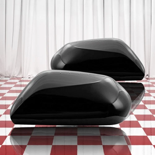 Set of 2 Gloss Black Top Half Replacement Mirror Covers for 2018-19 Toyota Camry