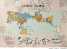 AuthaGraph World Map Poster W841mm H594mm ALEXCIOUS Size A1 2022 Brand New Japan