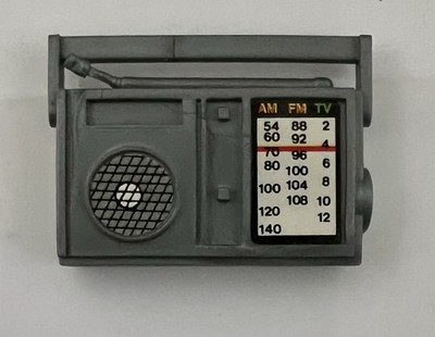 バービーFMラジオ Vintage HTF 1980s AM FM Toy Radio for 11” Barbie Size Dolls • Gray