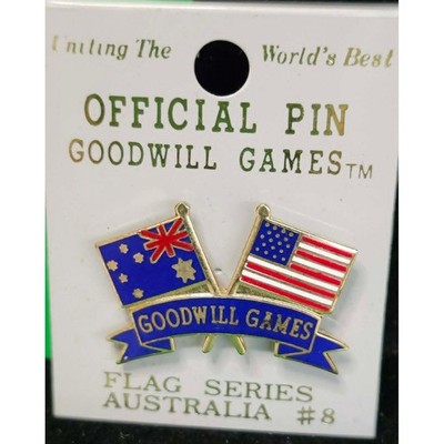1990 Seattle Goodwill Games Flag Series Australia Official Lapel Pin #8 NOS