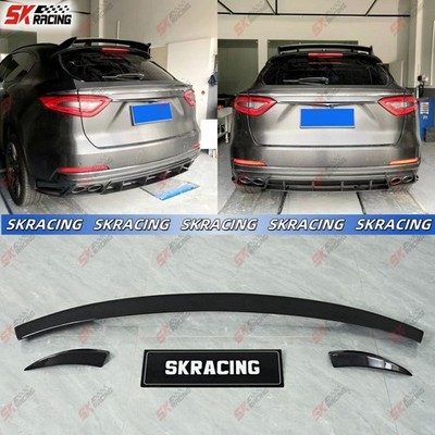 Fits 2017-20 Maserati Levante Carbon Fiber/Unpainted FRP 3PCS Rear Spoiler Wing 