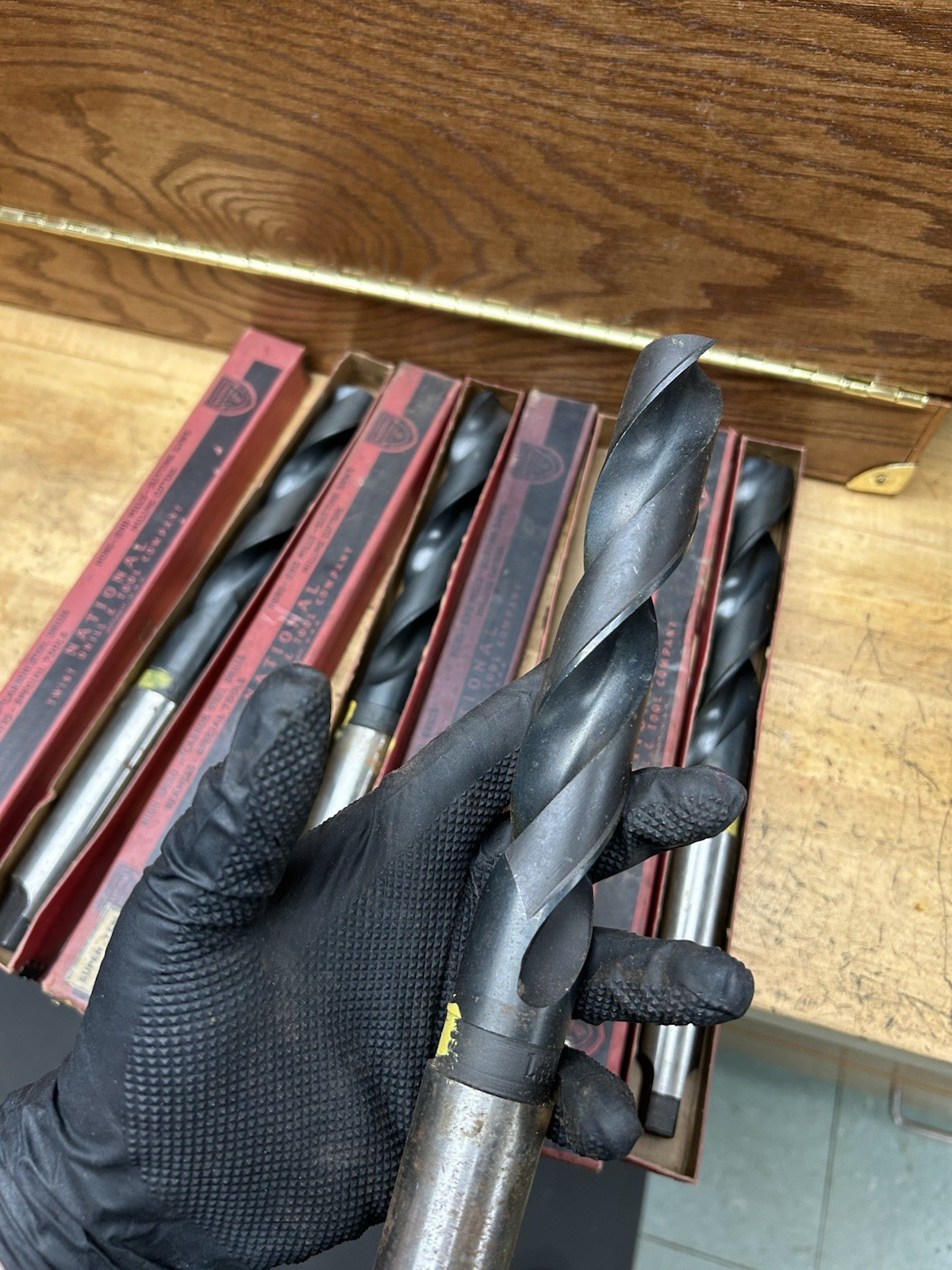 LOT OF 4, NEW! HSS 4MT TAPER SHANK DRILL 1-5/32" DIAMETER NATIONAL TWIST DRILL