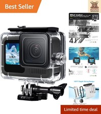 Waterproof GoPro Housing with Stainless Steel Mount - Ideal for Sea Adventures