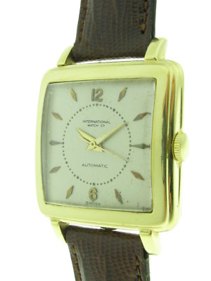 IWC 18KT GOLD AUTOMATIK 85 CA 50ER QUADRATISCH