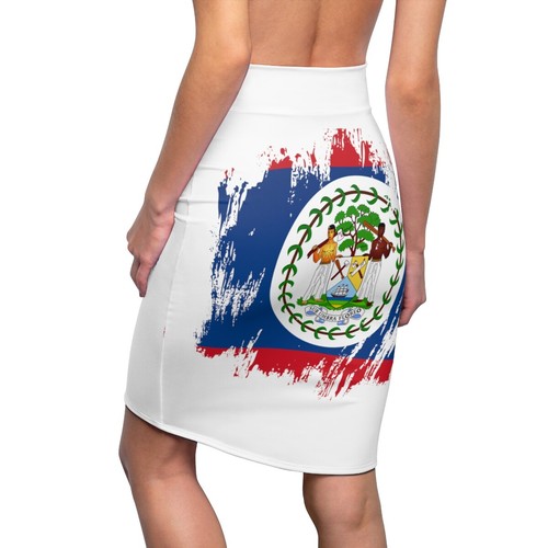 Falda Bandera de Belice Bandera Belice Lápiz Falda Sexy Caribe Vacaciones Recuerdos - Imagen 3 de 16