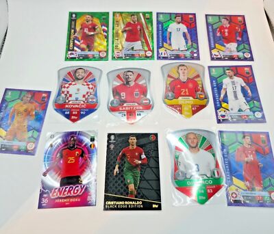 Topps Fußball Euro EM 2024 Match Attax Chrome Shield, Energie, Black Karten wahl