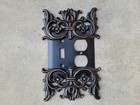 Metal and Unbreakable Nylon Single Toggle Outlet Combo Bathroom  Fleur de Lis