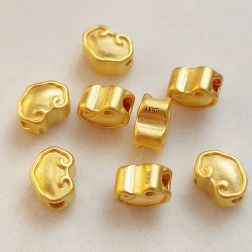 1Pcs Pure 999 24K Yellow Gold Men Women 3D Lucky Ruyi Lock Pendant - Picture 6 of 7