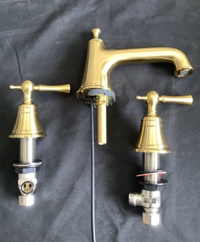 DXV Bathroom Faucet Satin Brass W/ Pop-Up Drain Randall D3510280C.427 Room 1 - Picture 2 of 9