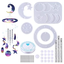 76 Pcs Wind Chimes Resin Silicone Mold Kit for Resin Casting Jewelry