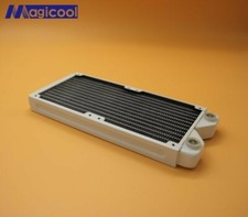 Magicool 240mm WHITE Pure Copper Radiator G1/4 Threads PC Water Cooling
