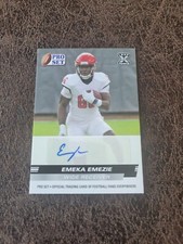 2022 Leaf Pro Set Emeka Emezie RC Auto Silver Card # PSA-EE2 - Baltimore Ravens