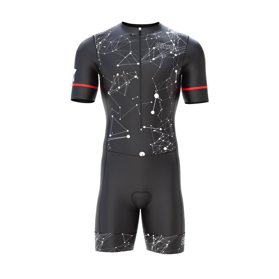 Ademende Lycra Met Antibacteriële Vulling Sikma Heren Fiets Skinsuit – Gewatteerd, één Stuk, Zwart, Volle Mouwen, Ademend Lycra Fietskleding Ademend Vochtafvoerend Ademende Lycra Met Antibacteriële Vulling Sikma Heren Fiets Skinsuit – Gewatteerd, één Stuk, Zwart, Volle Mouwen, Ademend Lycra Fietskleding Ademend Vochtafvoerend