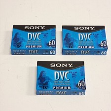 LOT OF 3 - SONY DVC Digital Video Cassette 60 min LP: 90 Premium Blank Tapes