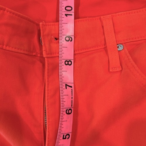AG Adriano GoldSchmied The Prima Crop Cigarette Crop in Coral/Orange, Size 29 - Picture 11 of 11