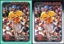 2024 Topps Series 2 Trevor Story #601 Aqua & Base - Boston Red Sox